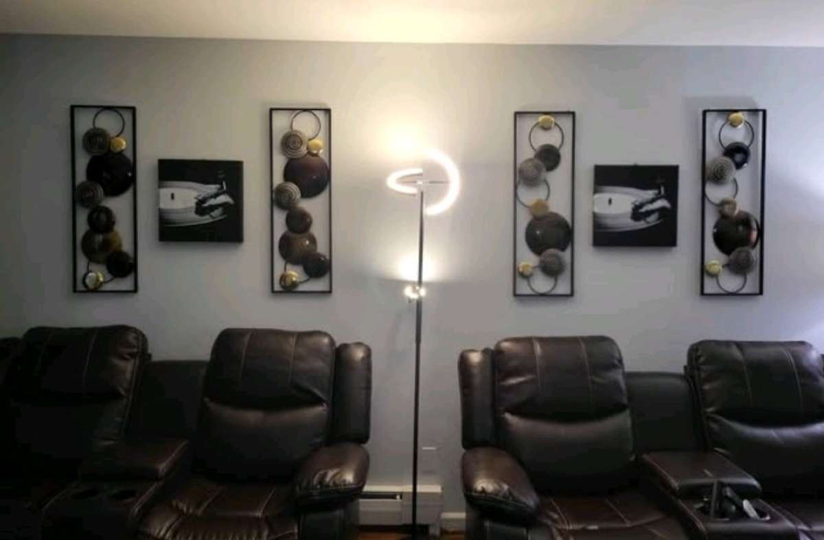 Set of 2 Vegan Leather Theater Recliner Sofas