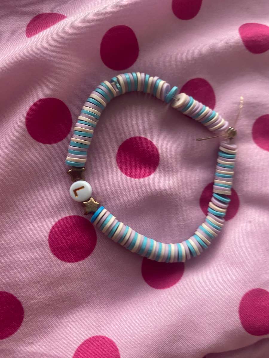 handmade L for love or a name braclet