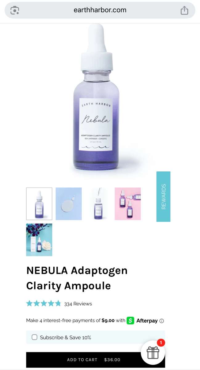 Earth Harbor Nebula Adaptogen Clarity Ampoule