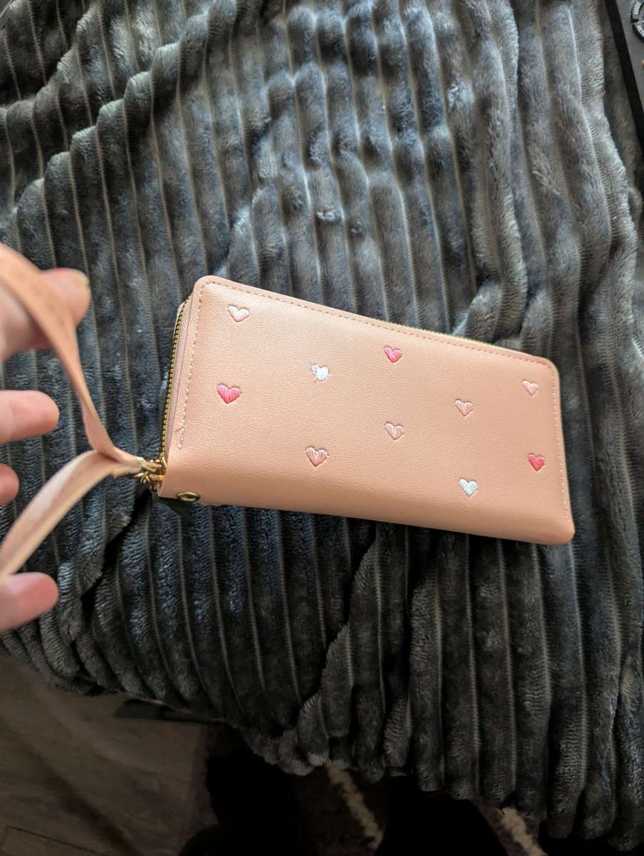brand new pink wristlet wallet