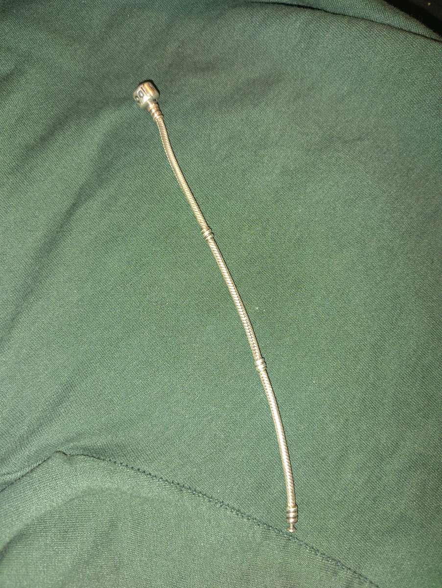 Pandora moments barrel clasp snake chain charm bracelet