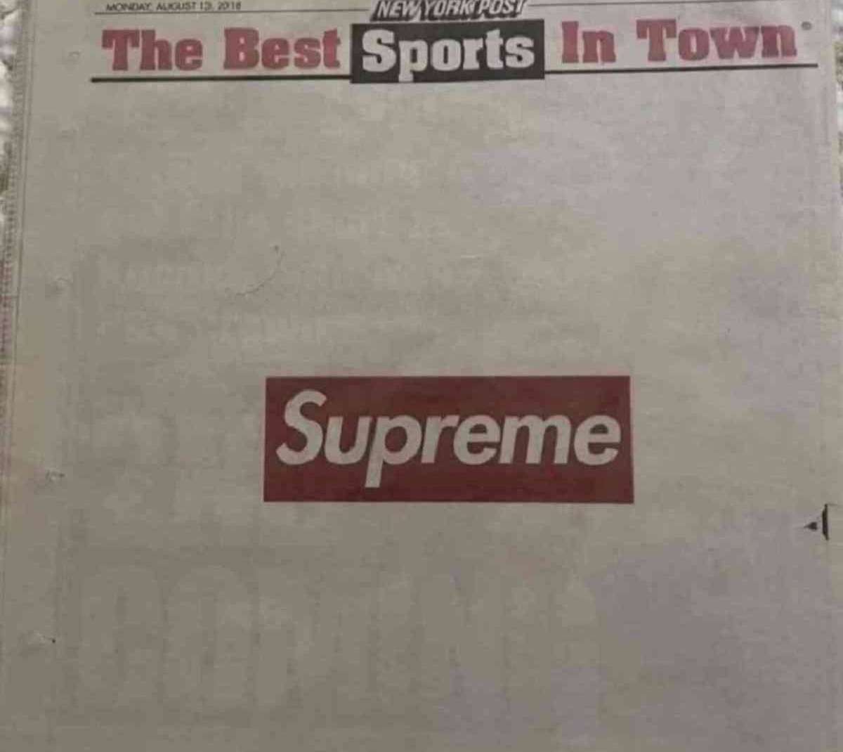 Limited Edition Newyork post Supreme newspaper