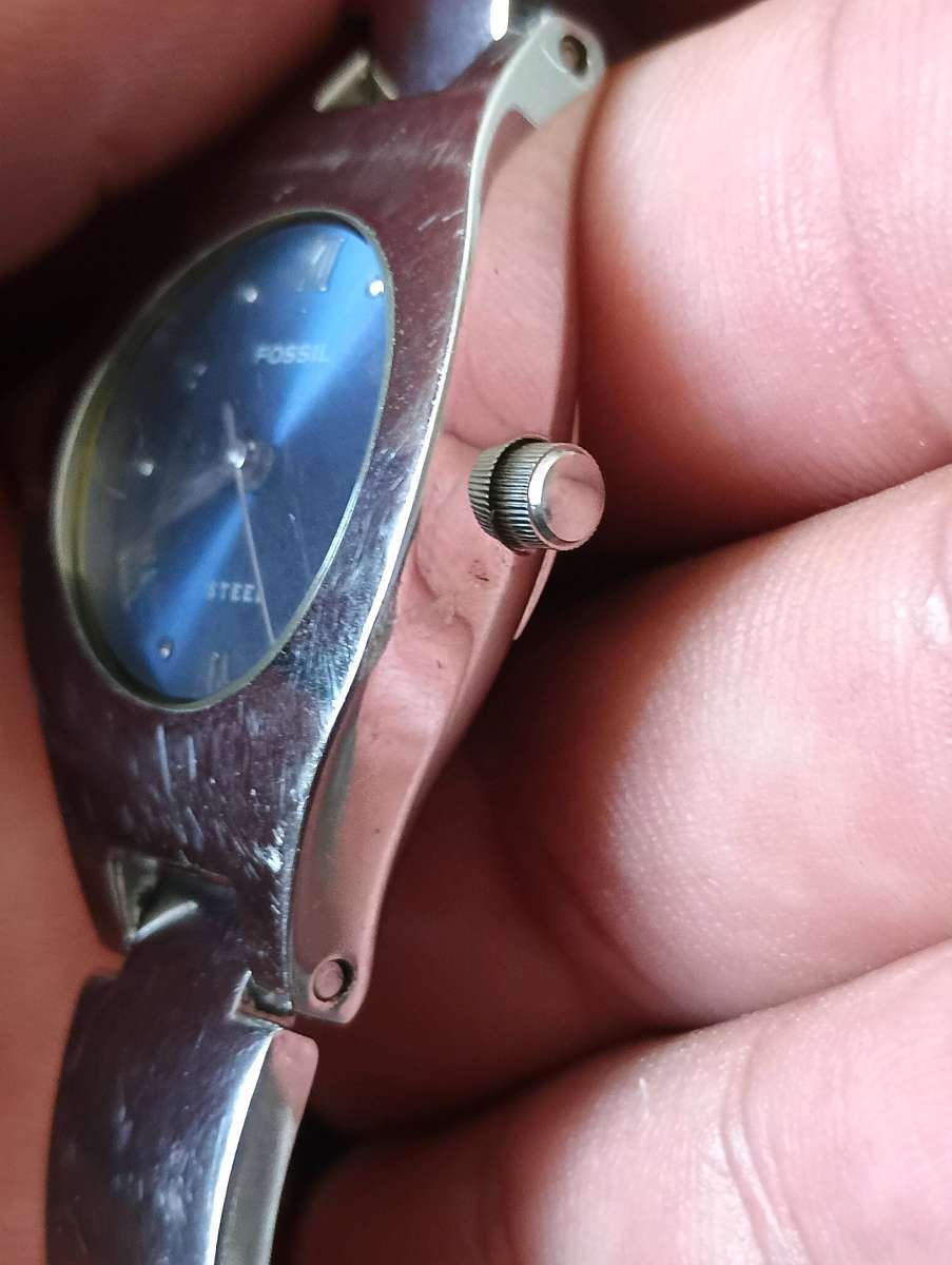 Vintage Fossil womens watch FS2562 stainless steel band