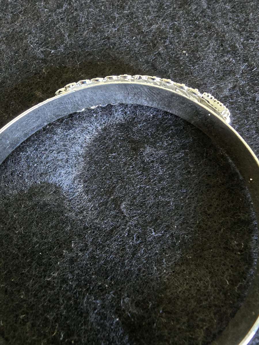 999 Fine Sterling Silver Peacock Bracelet