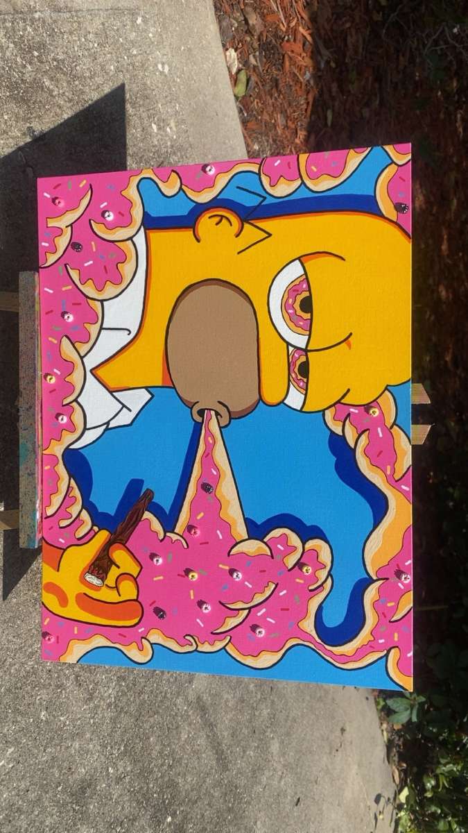 Homer Simpson canvas