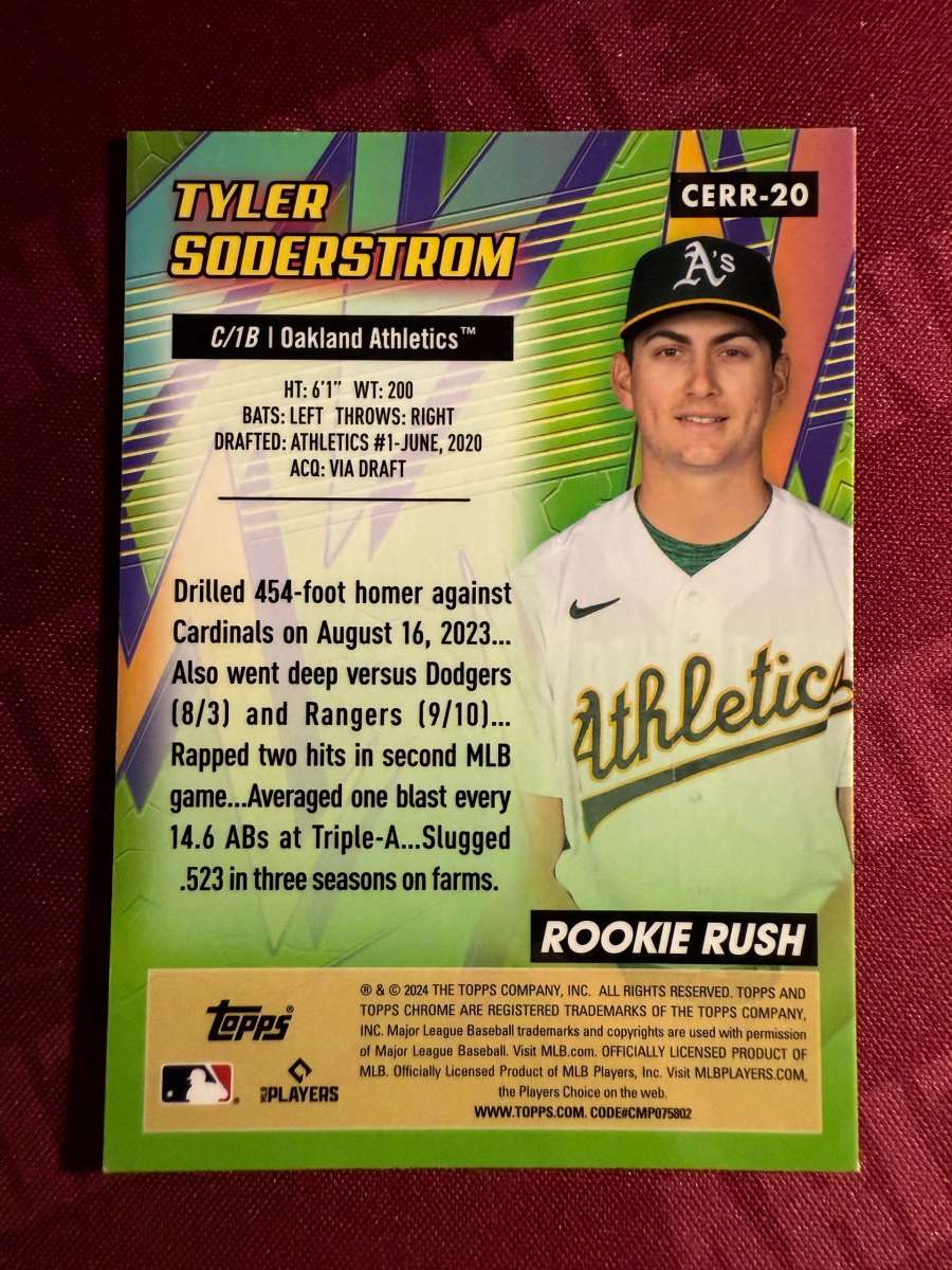 2024 Topps Chrome Tyler Soderstrom CERR 20 Rookie Rush