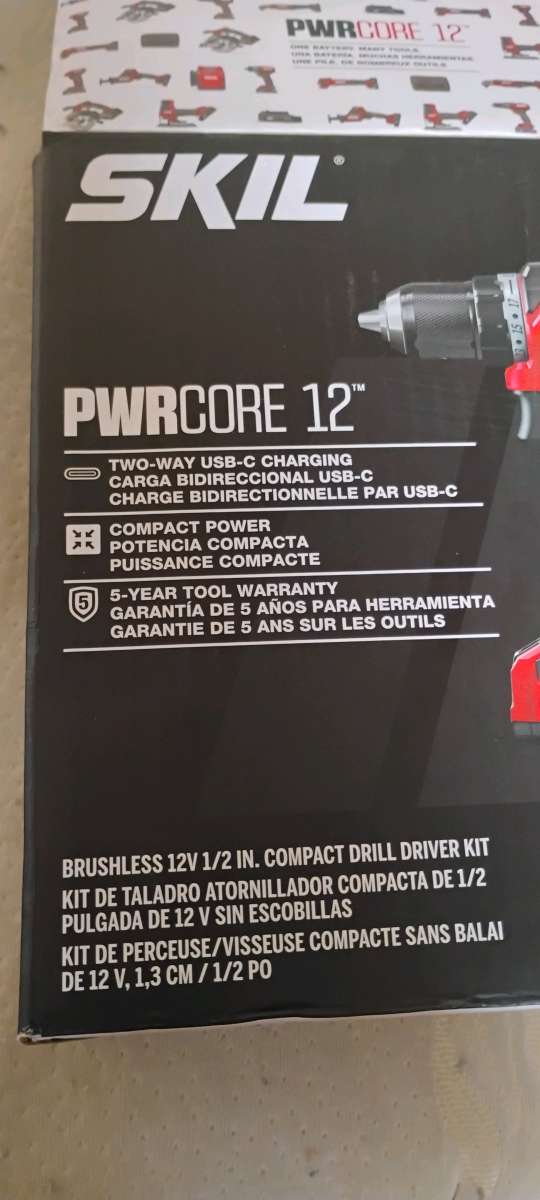 SKIL PWR CORE 12volt 12in Keyless Brushless Cordless
