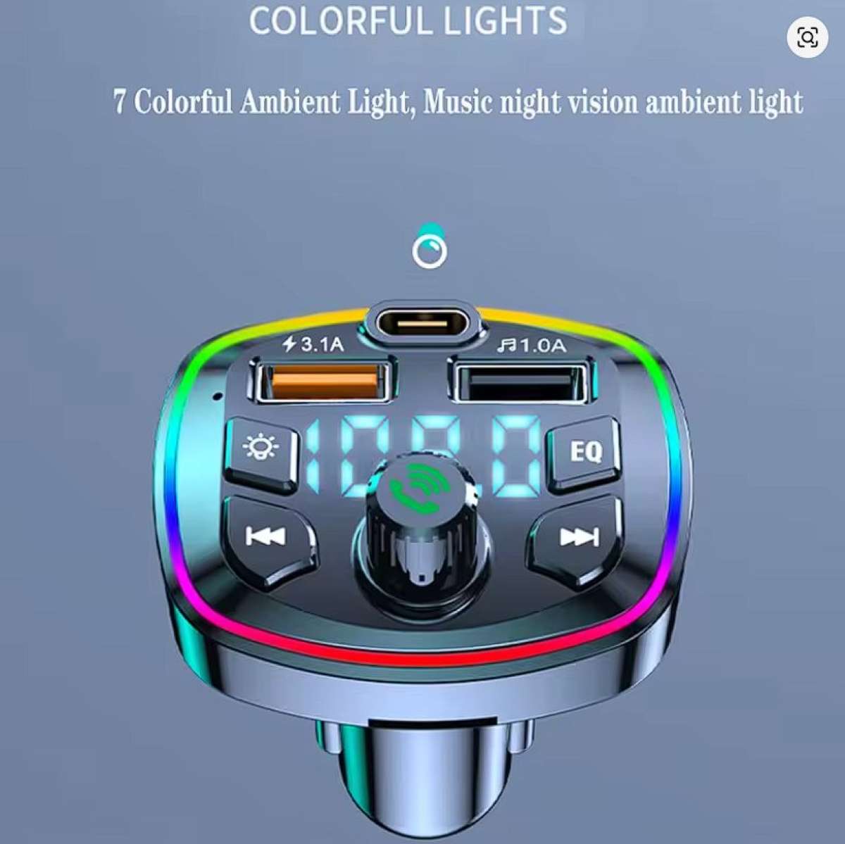 Car Charger FM Transmitter Bluetooth 50 Hands Free 31A USB