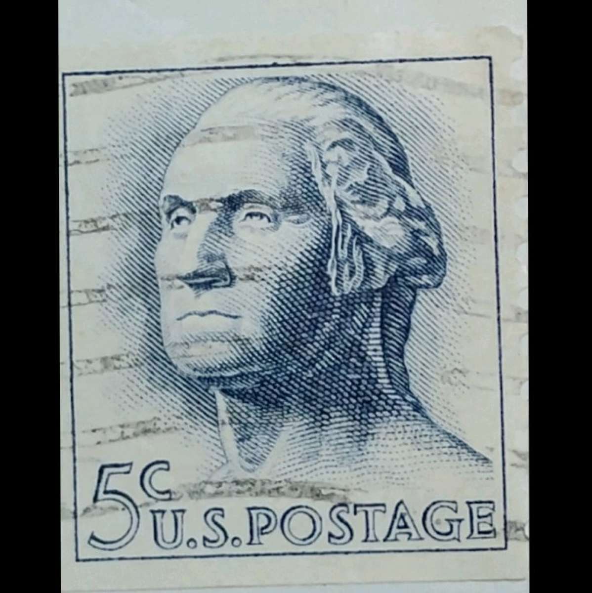 1962 George Washington 5 Cent stamps printing error