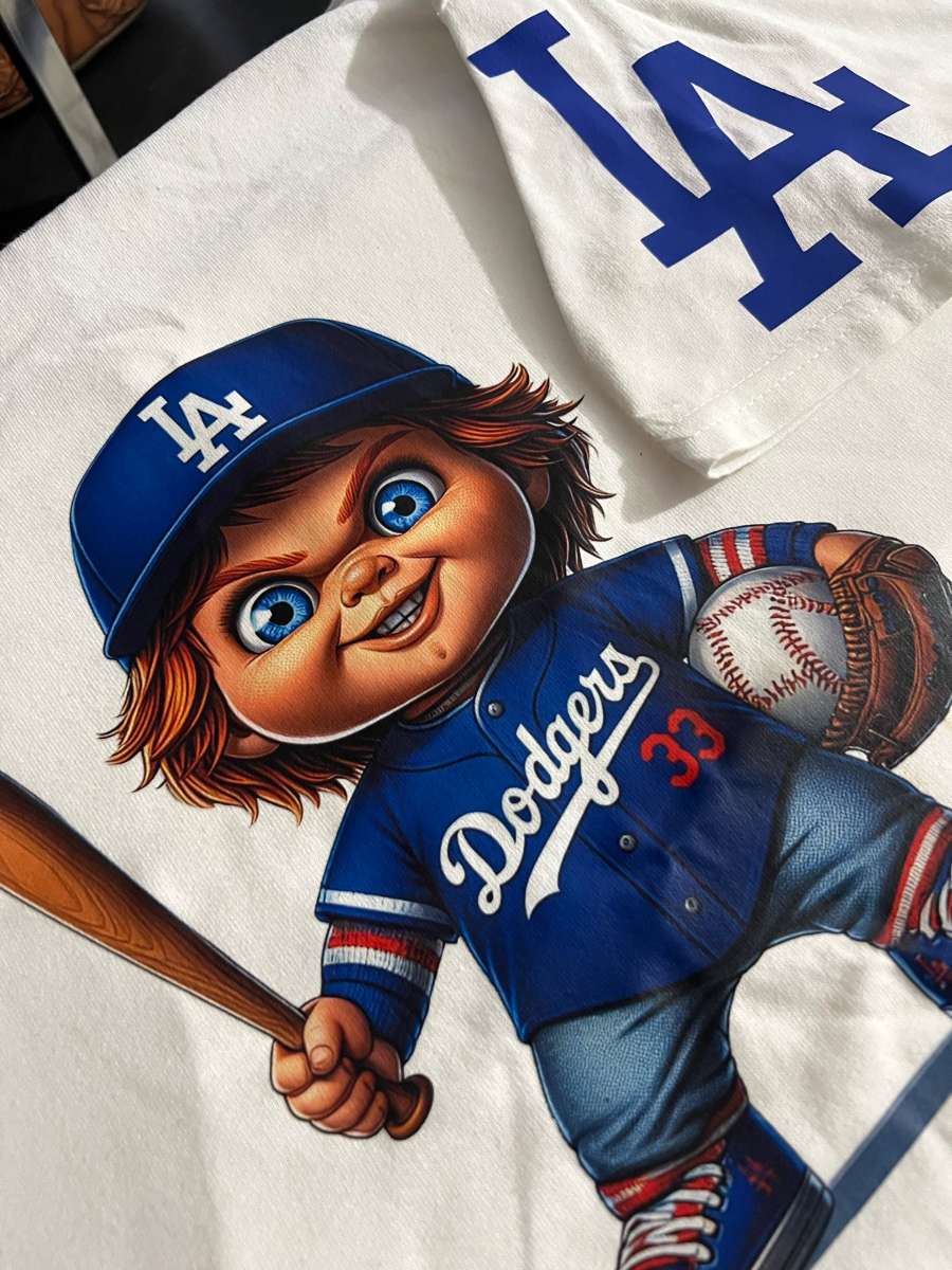 chuky and Tiffany dodgers shirt