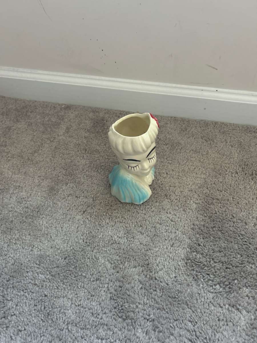 antique make up brush holder