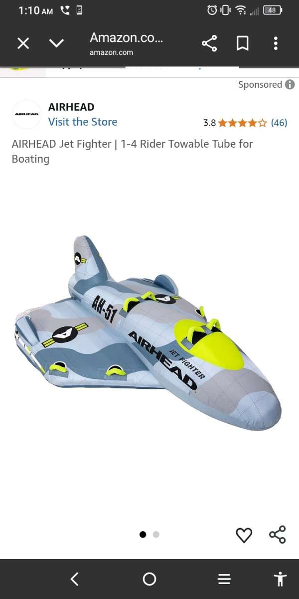 4 person jet pull behind raft