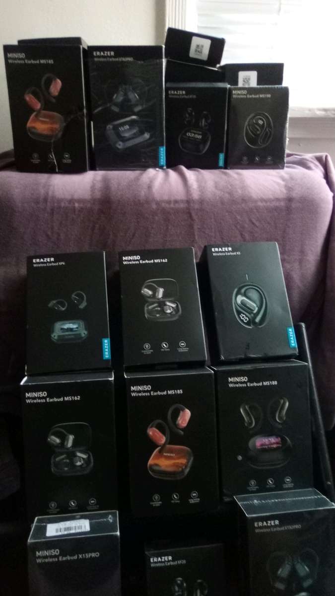 Miniso and Erazer wireless earbuds