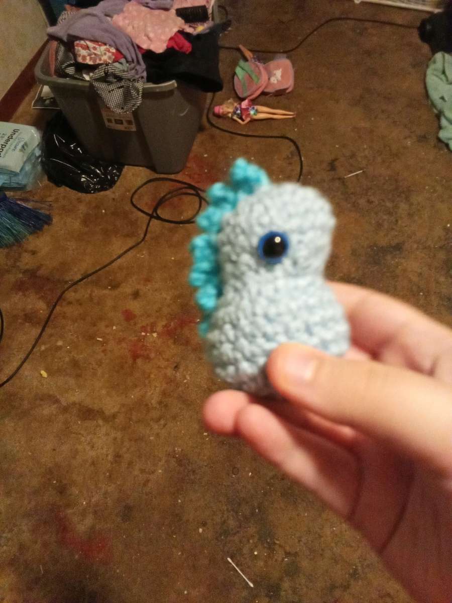 handmade crochet baby dino