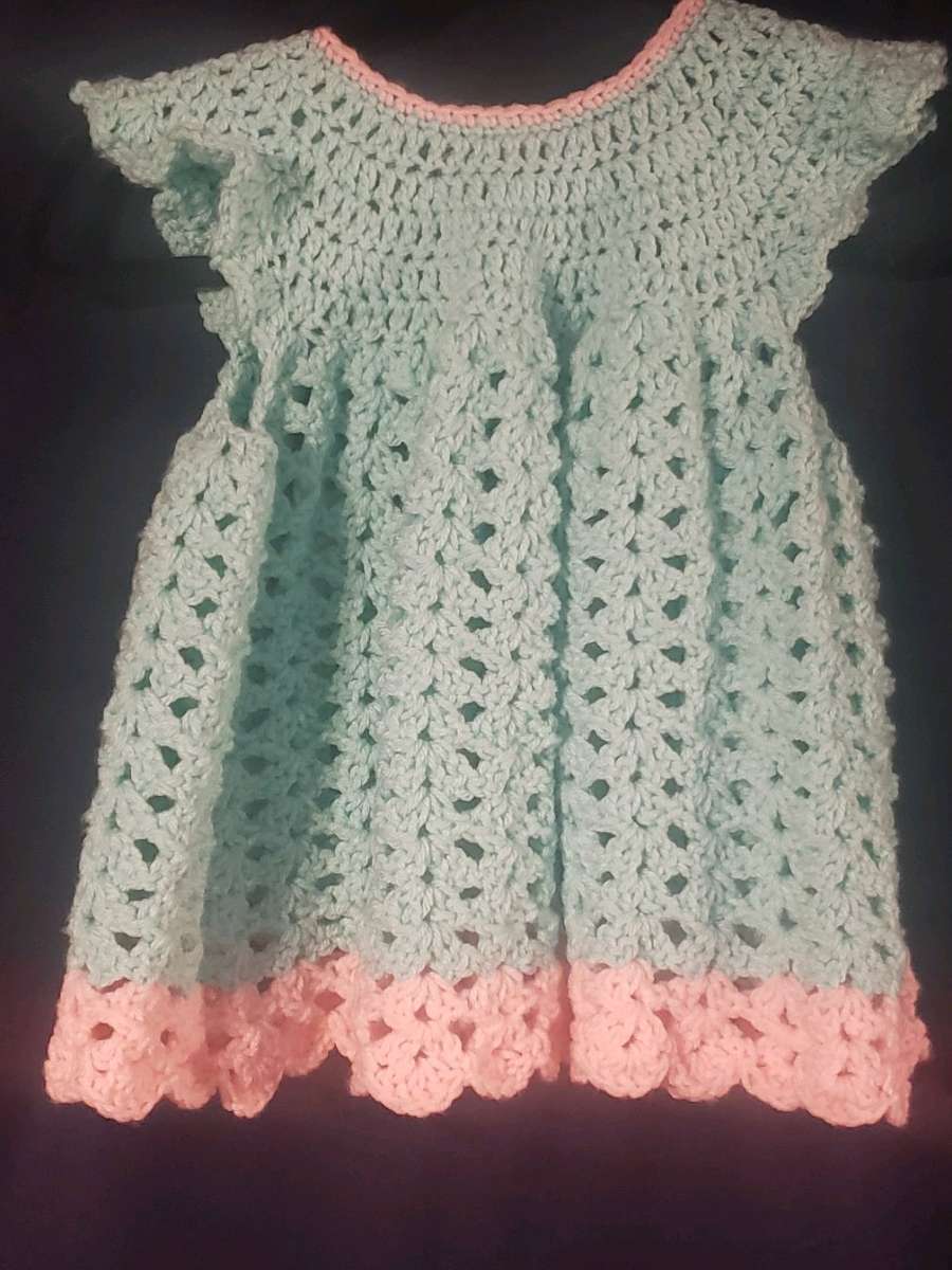 New handmade crochet girls dress