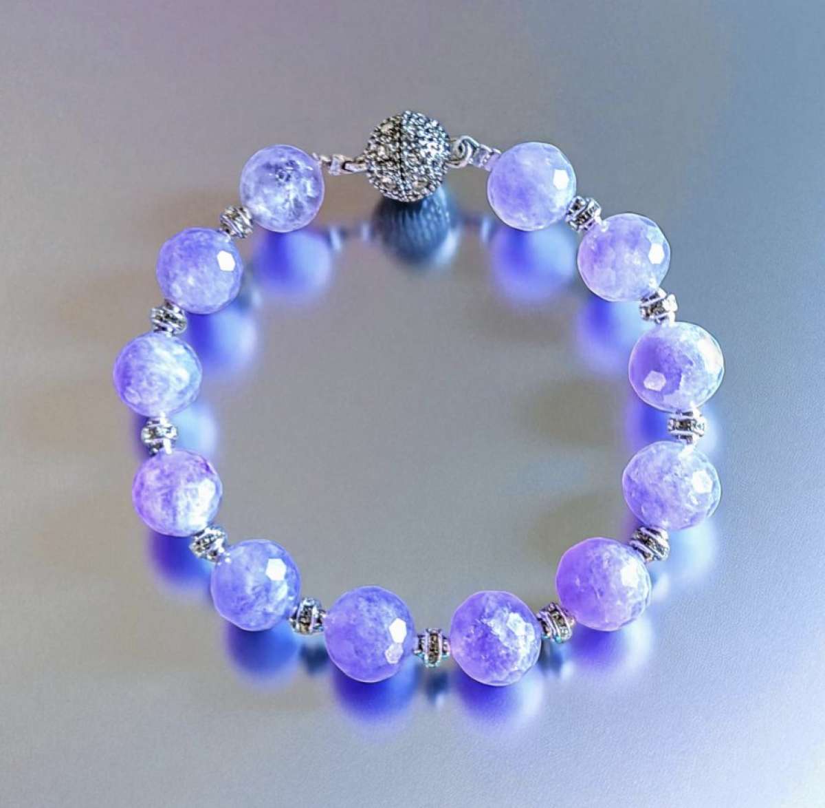 Genuine Kianite Stones Magnetic clasp Bracelet