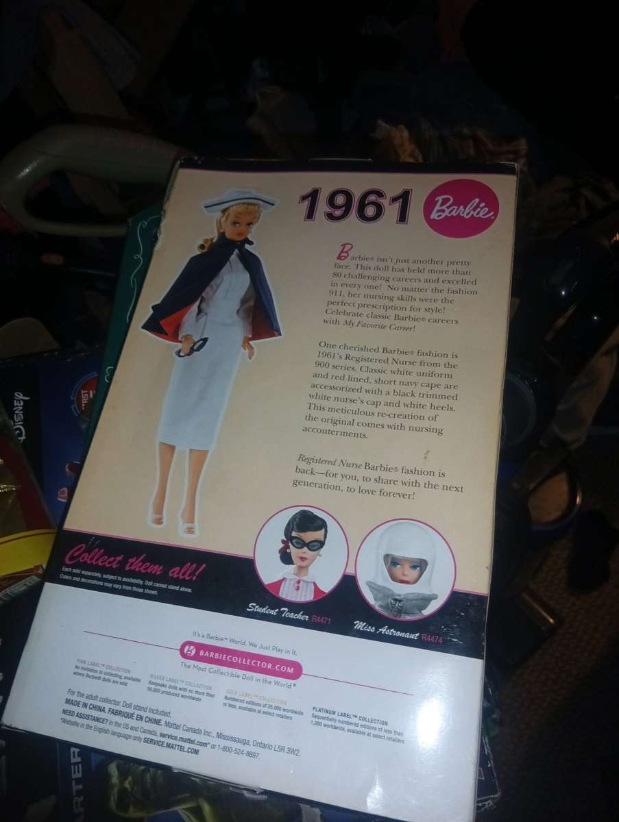 1961 my favorite career nurse Barbie