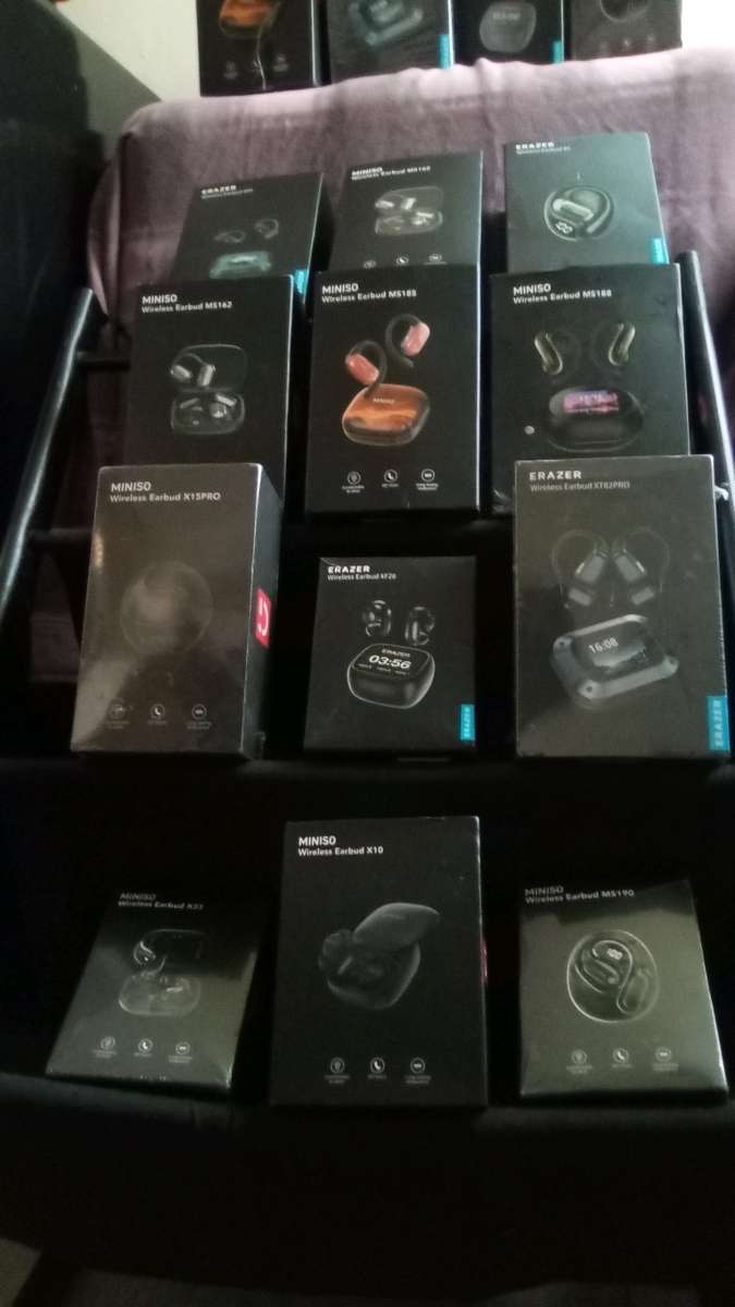 Miniso and Erazer wireless earbuds