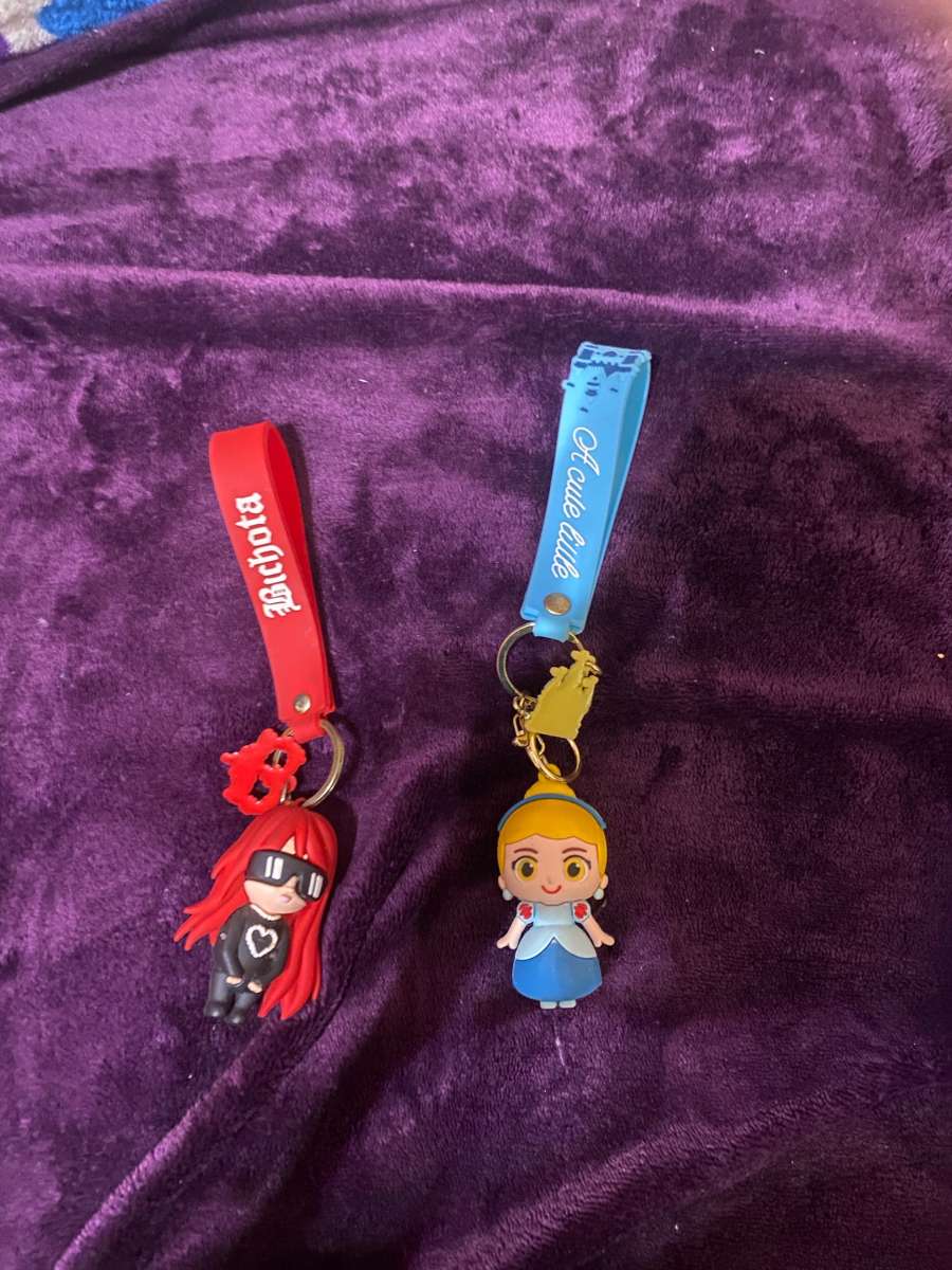 karol g and cinderella keychains