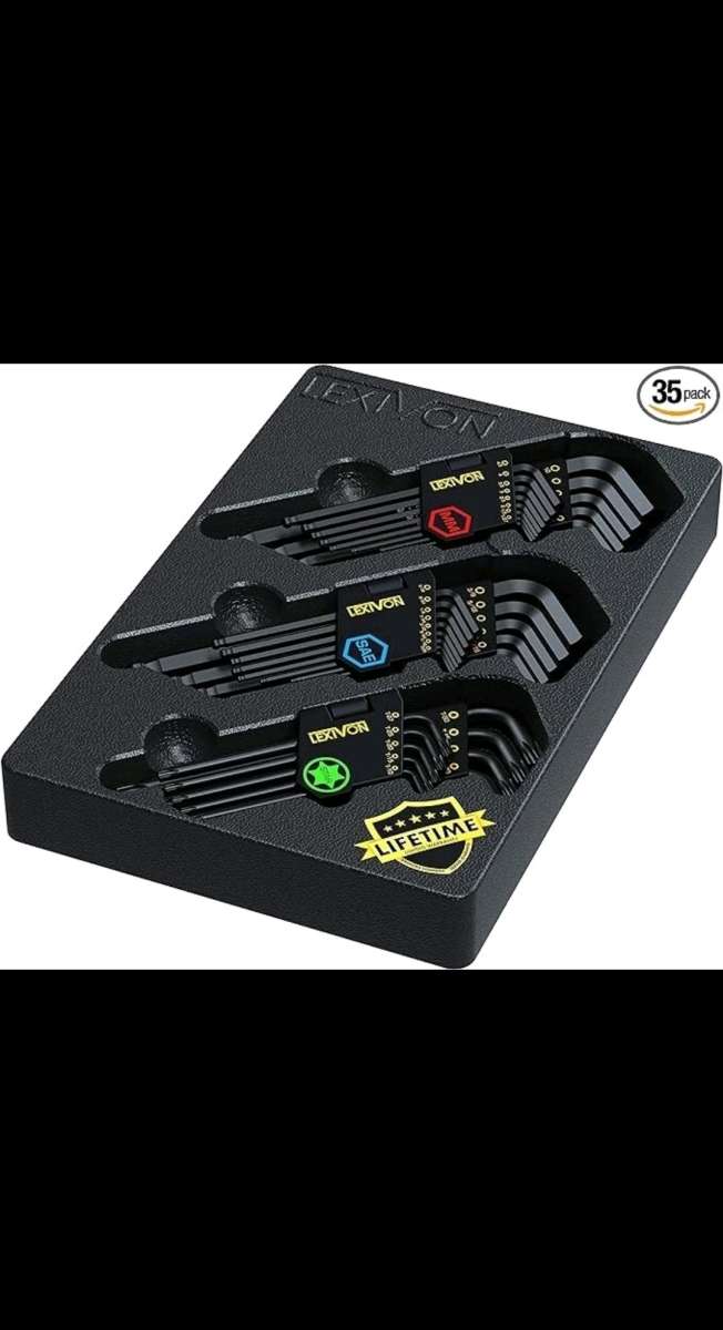 LEXIVON Master Wrench Key Set 35Pc Long Arm Ball End Hex Key