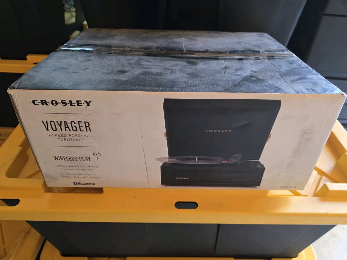 Crosley Voyager 3 Speed Portable Bluetooth Turntable Black
