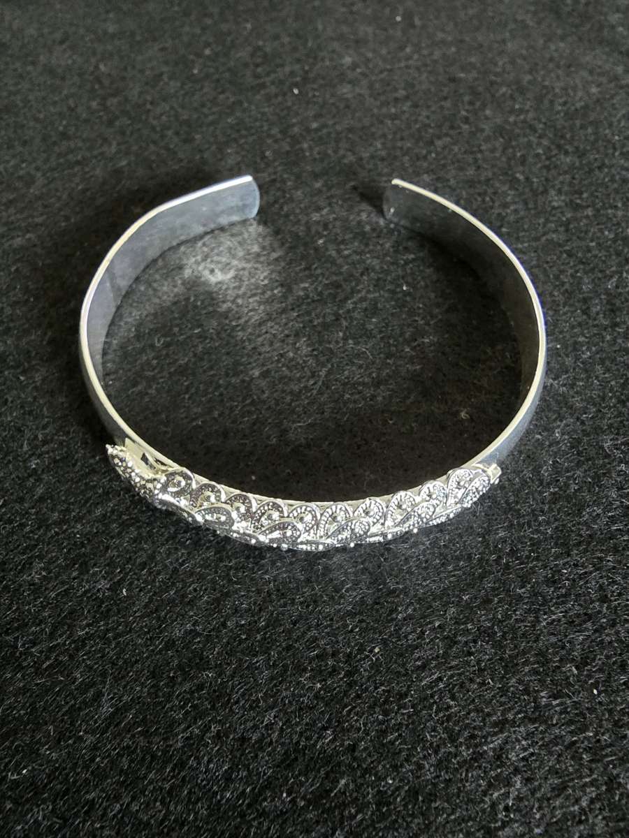 999 Sterling Silver Peacock Bracelet