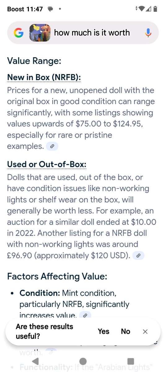 Arabian lights Jasmine doll 1998