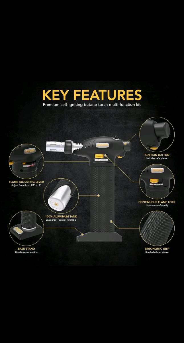 Butane Torch MultiFunction Kit  Premium SelfIgniting Solderi
