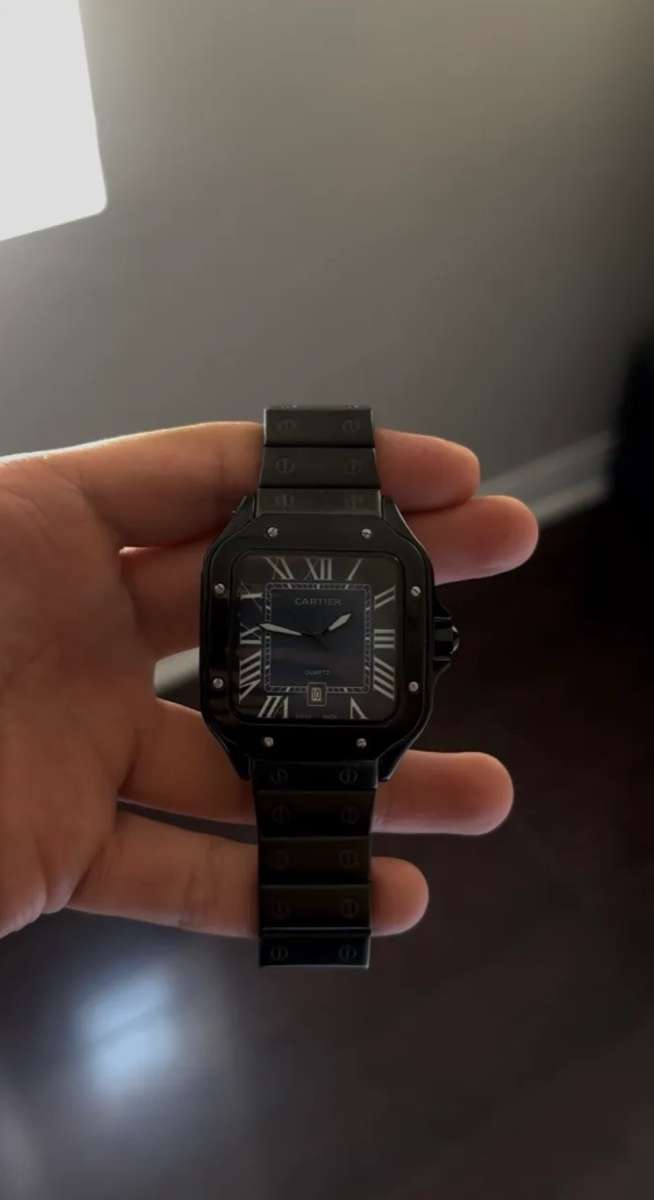 Cartier Santos de Cartier Mens Wristwatch Steel Silver With