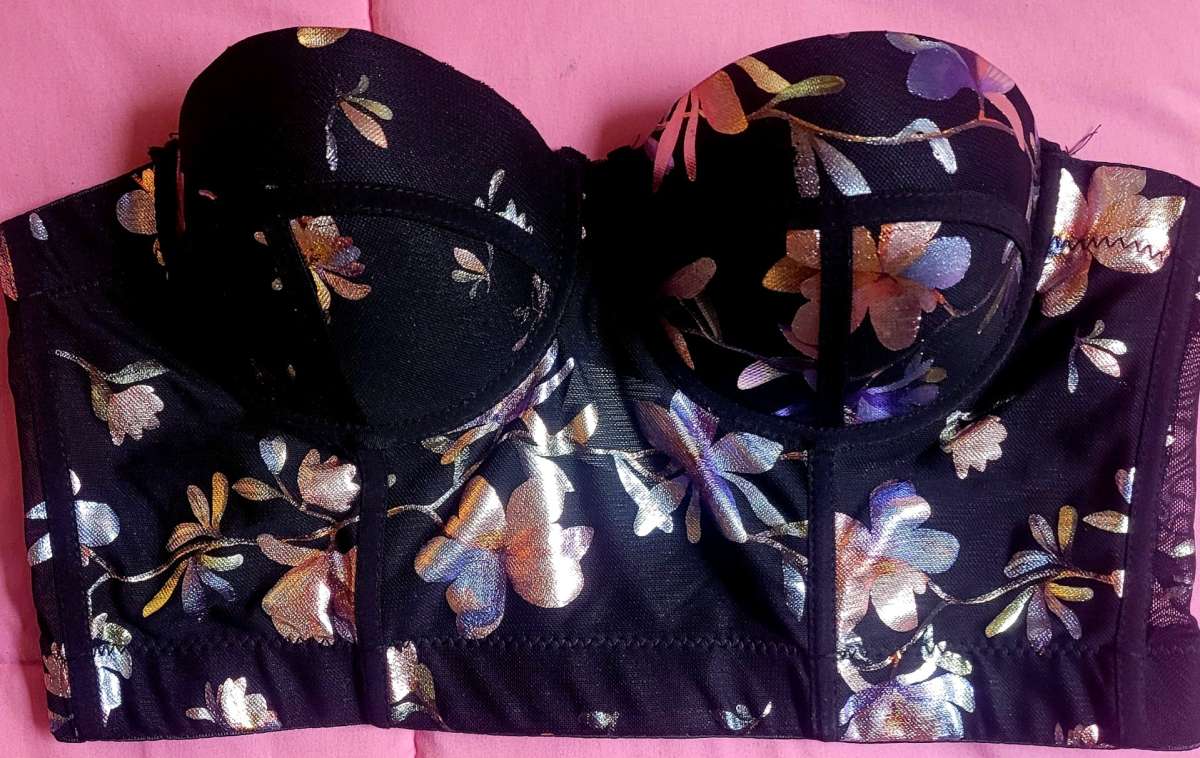 Floral Print Strapless Bra