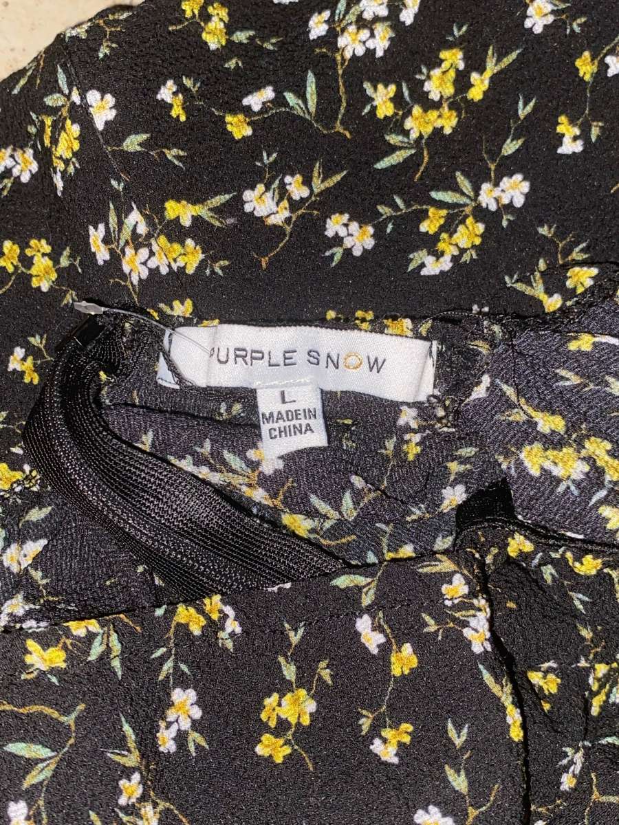 black floral dress