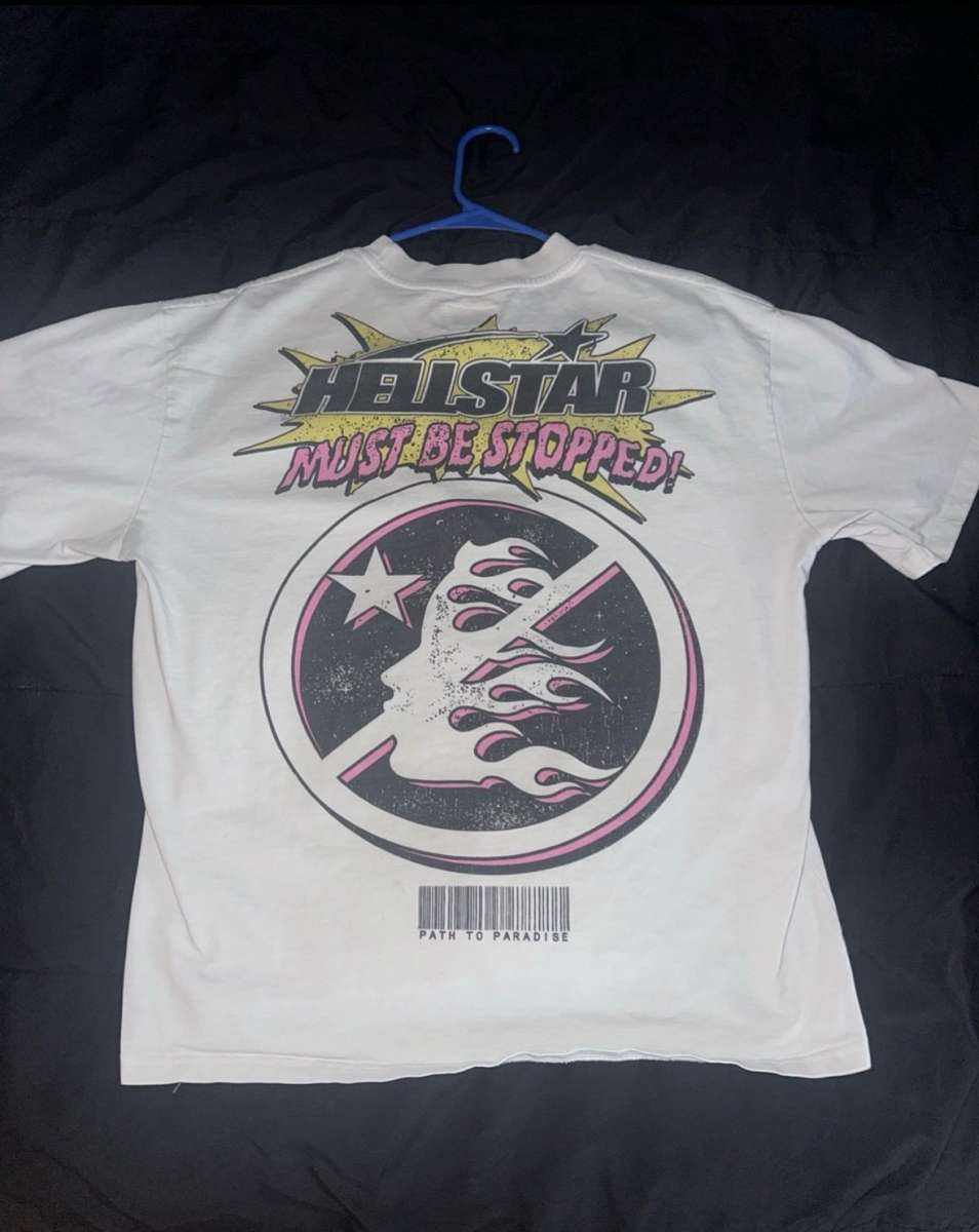 Hellstar brainwashed by hellstar white T shirt