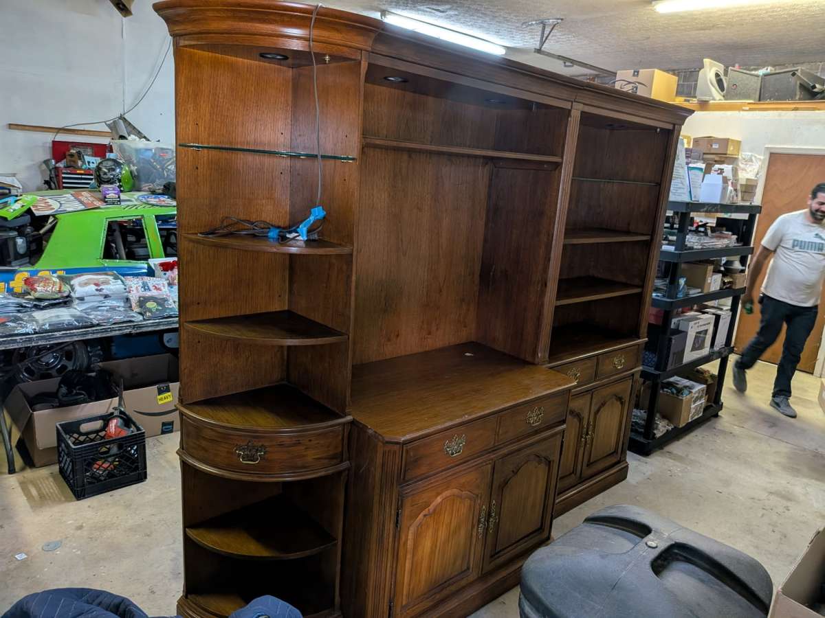 7ft by 8ft wooden entertainment center