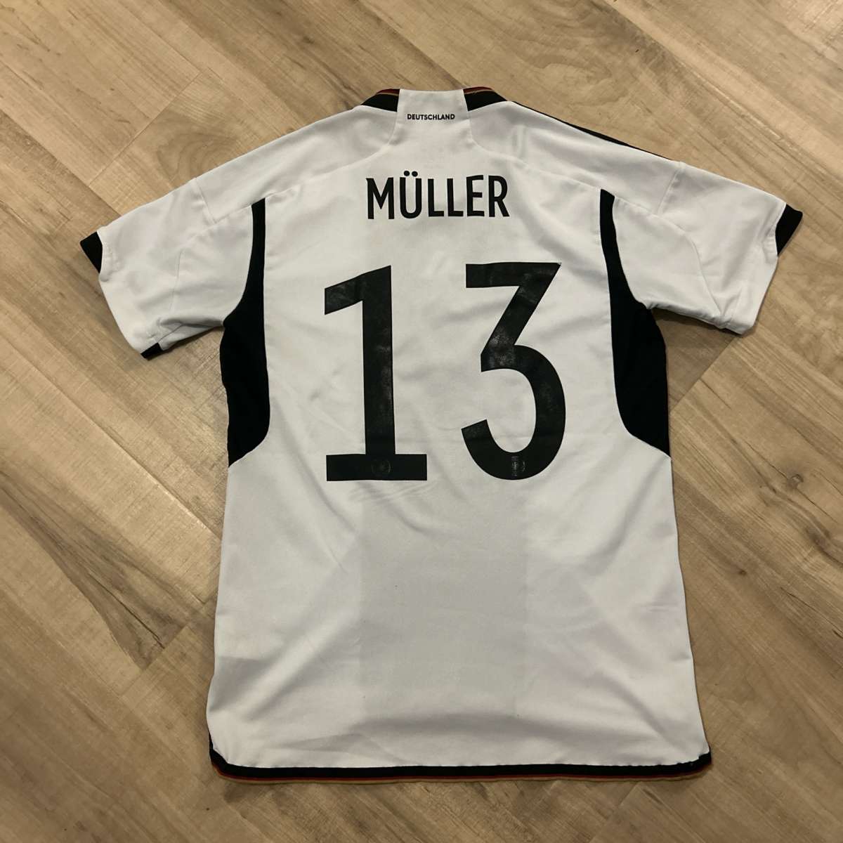 Germany 20102011 white and black home football shirt