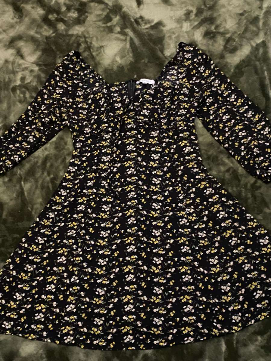 black floral dress