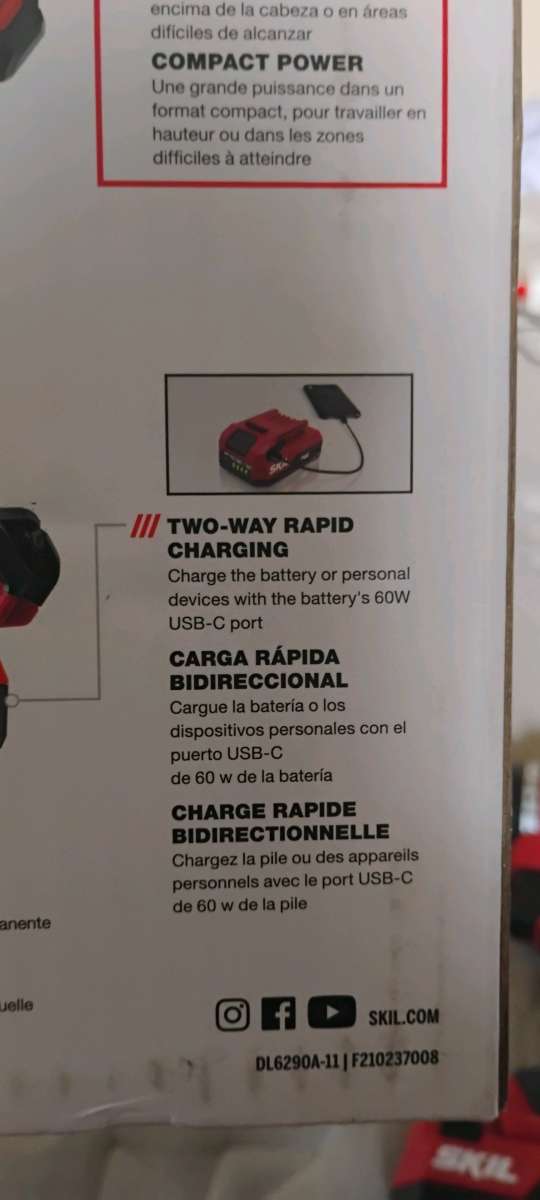 SKIL PWR CORE 12volt 12in Keyless Brushless Cordless