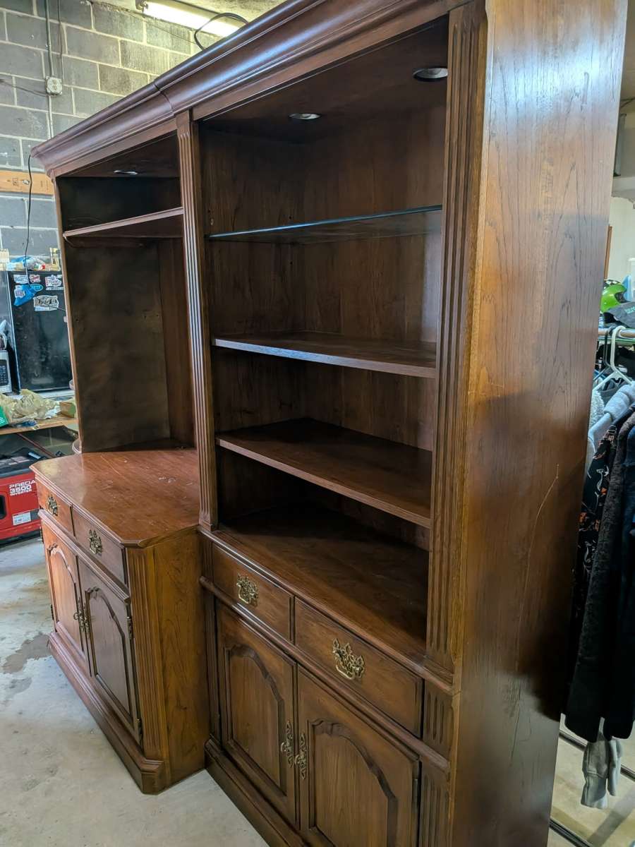 7ft by 8ft wooden entertainment center