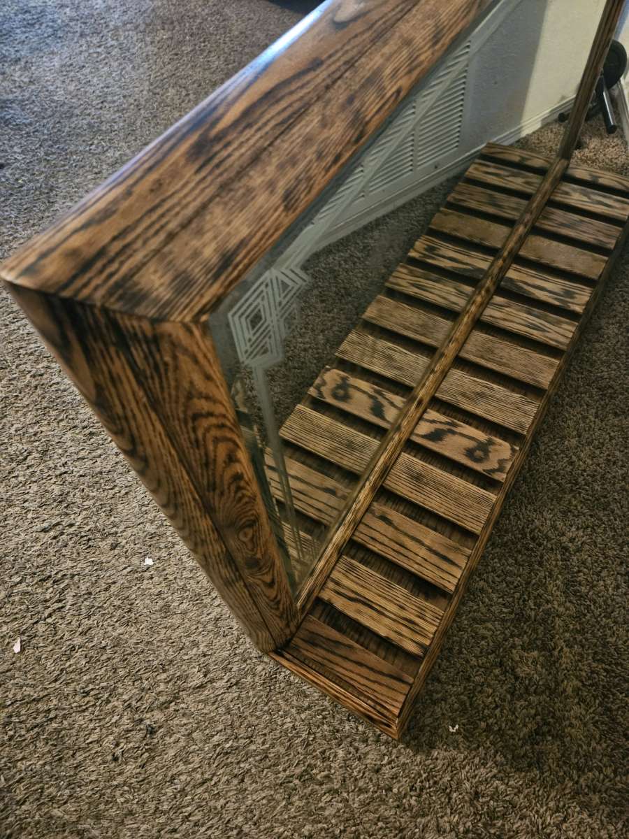 Wood Burned Bar Mirror