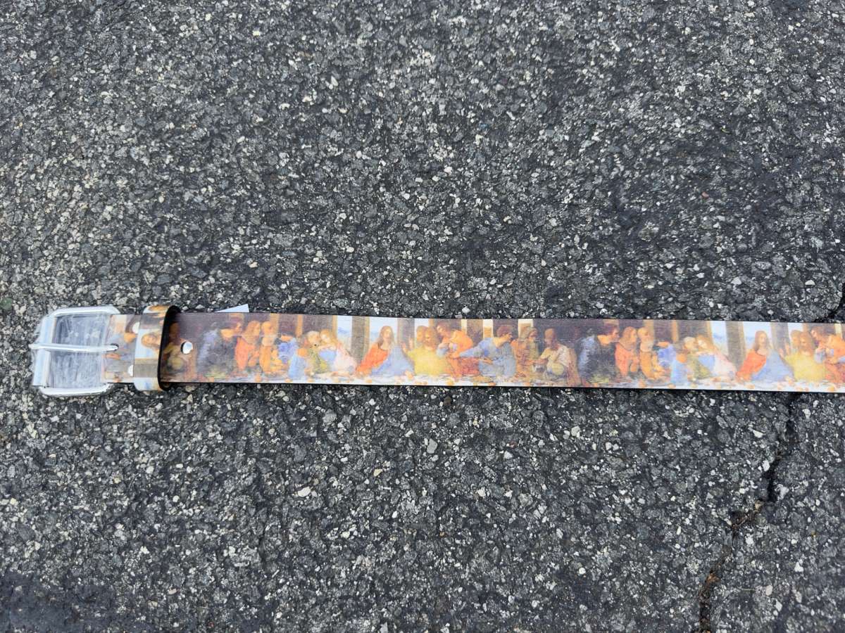Supreme Last Supper Leather Belt Multicolor
