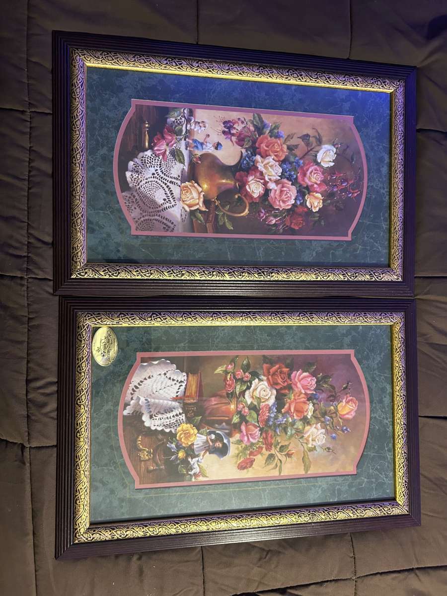 gold frame vintage painting