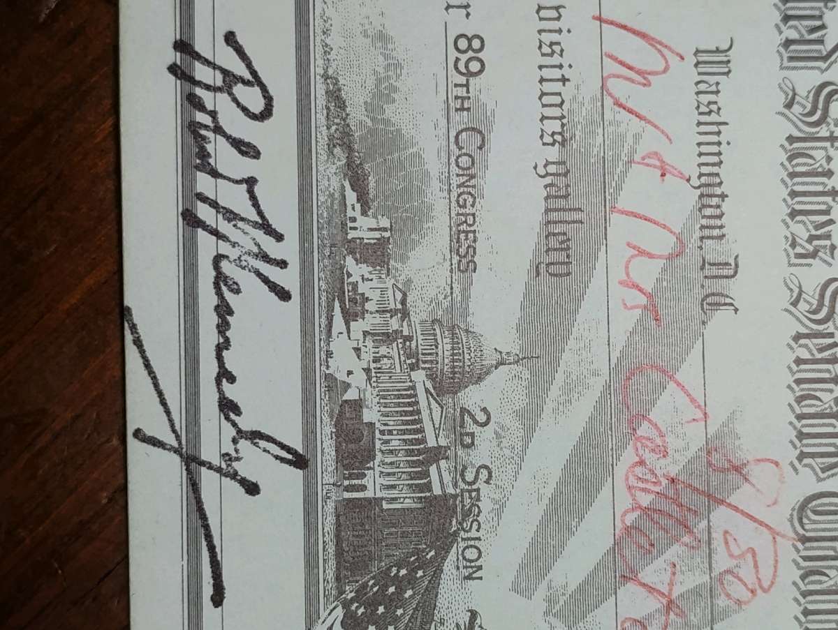 extremely rare 1966 United States Senate Chamber Invitation