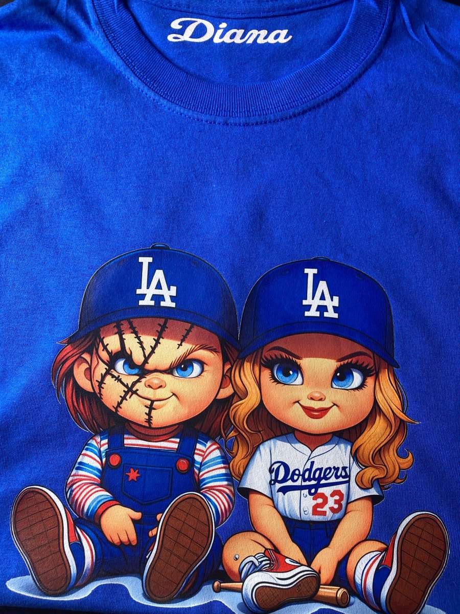 chuky and Tiffany dodgers shirt