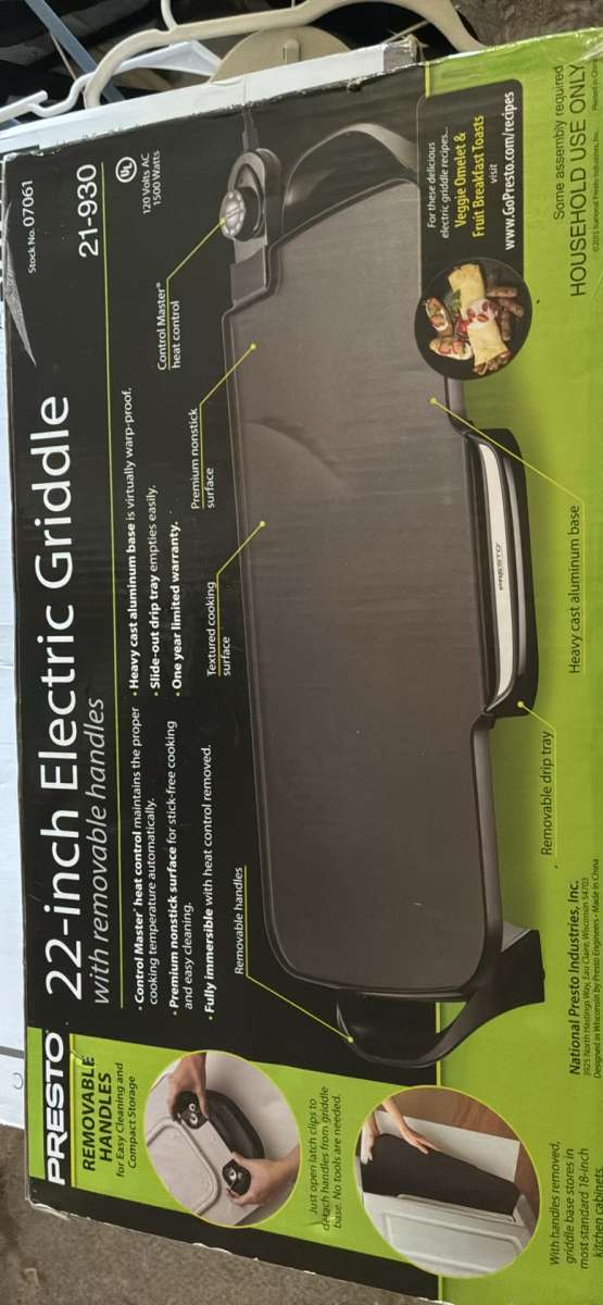 22 inch electric griddle