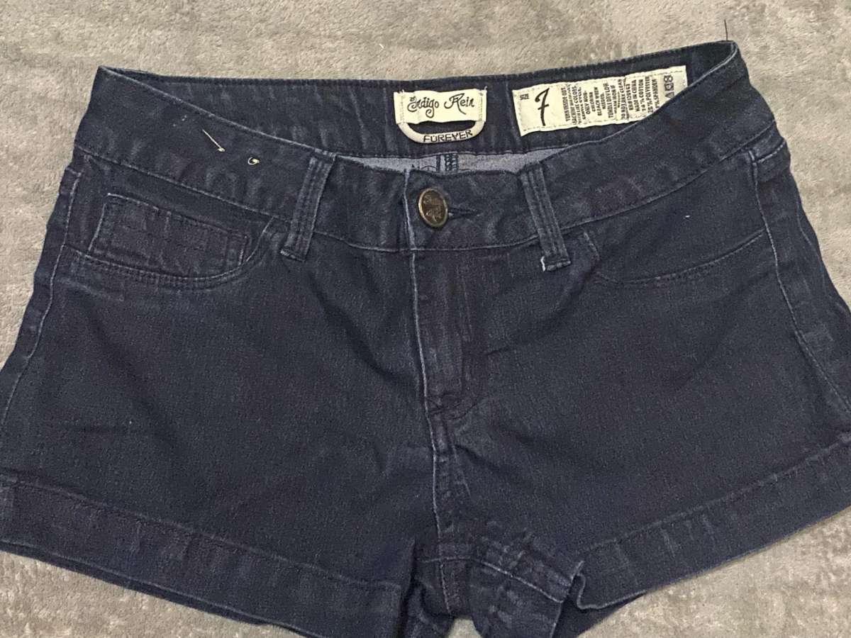 indigo rein denim shorts
