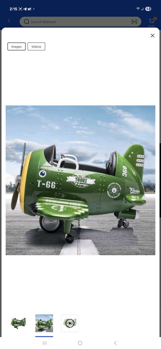 tobbi 12V Electric Toy Airplane Battery Powered Kids Ride on