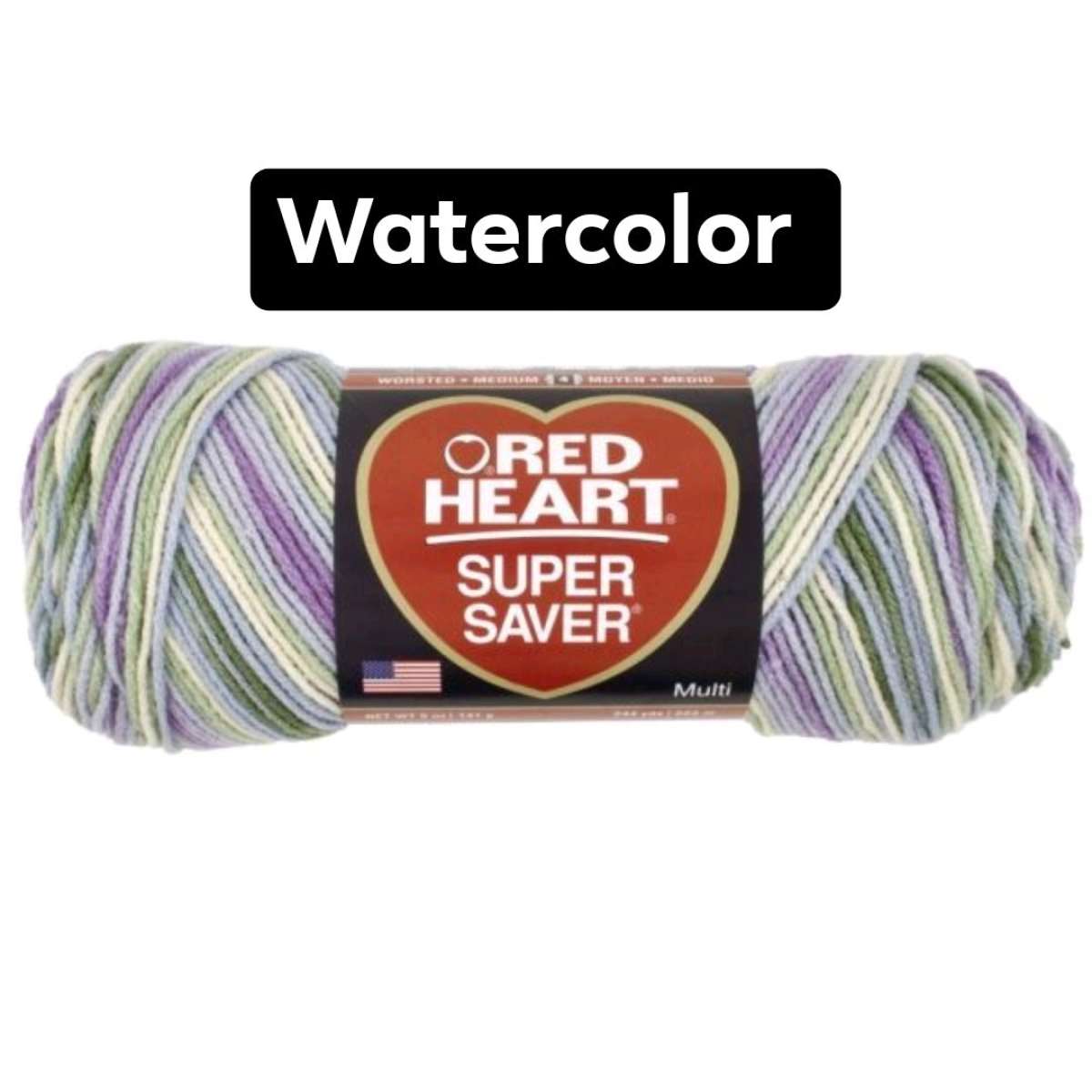 Watercolor Red Heart Super Saver Yarn
