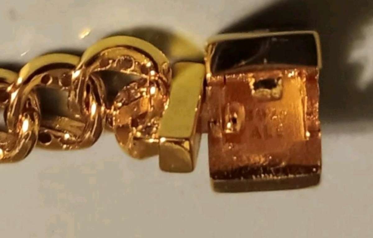 PANDORA TIMELESS GOLD PLATED PAV CUBAN CHAIN BRACELET