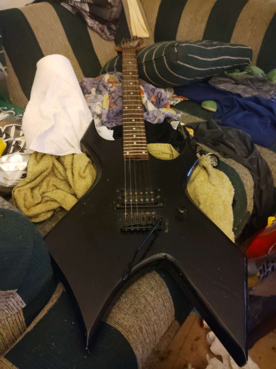 Electric guitar and amp