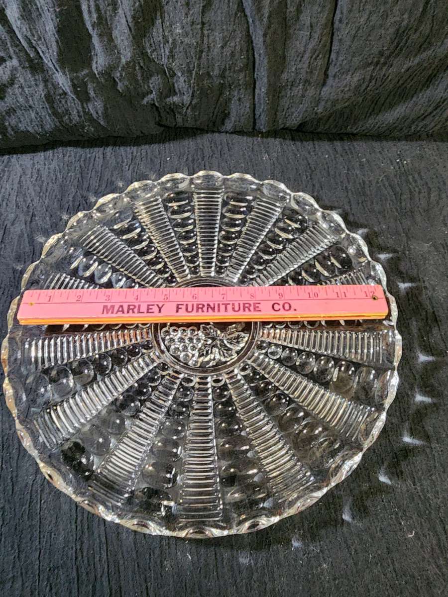 Pressed glass platter