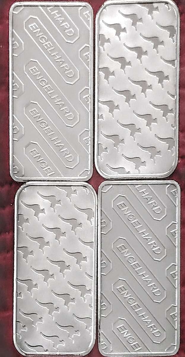 lot of 41 OUNCE SILVER bars 2 perth mint 2 Engelhard bars